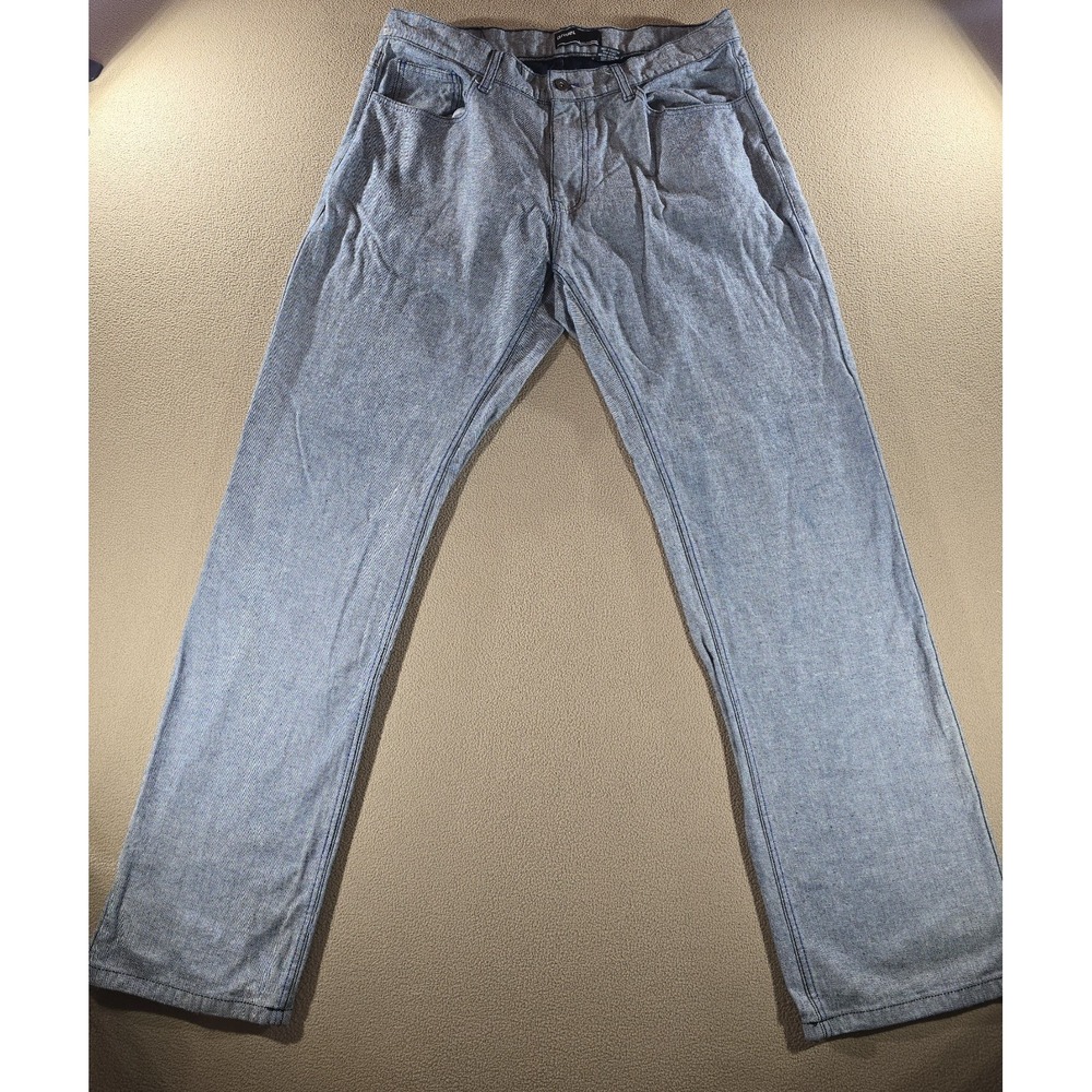 Qruel Jeans Men's 36x34 Gray Embroidered Y2K Baggy Skater Jeans